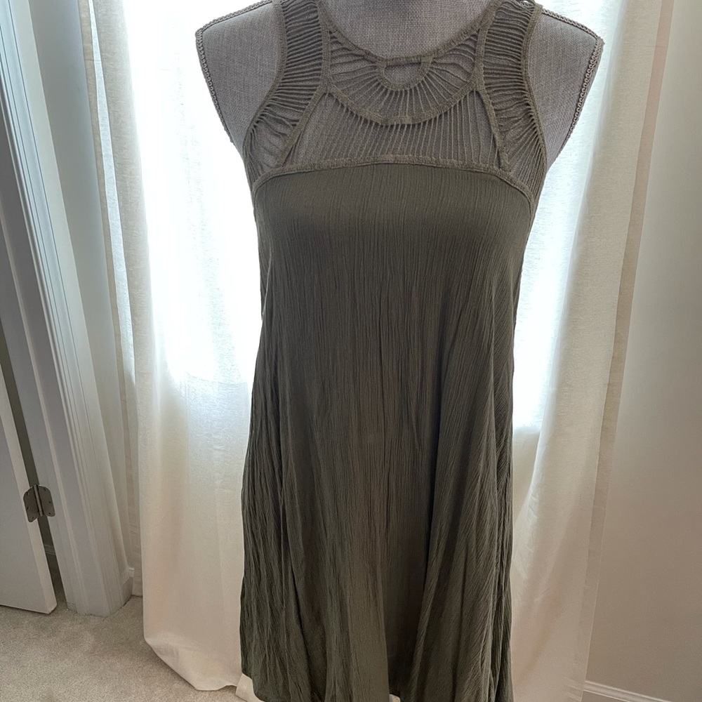 Olive green summer dress